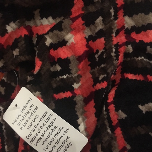 NWT 18W Tiana B Black, grey , coral shift dress - Picture 6 of 8